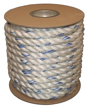 Combo Safety Rope White w/ Blue Tracer 300'