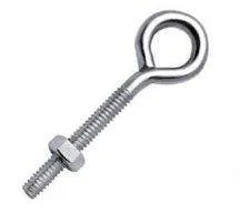 Eye Bolts with Nut Standard Wire Machine Screw Threads Zinc Plated 3/8 X 3