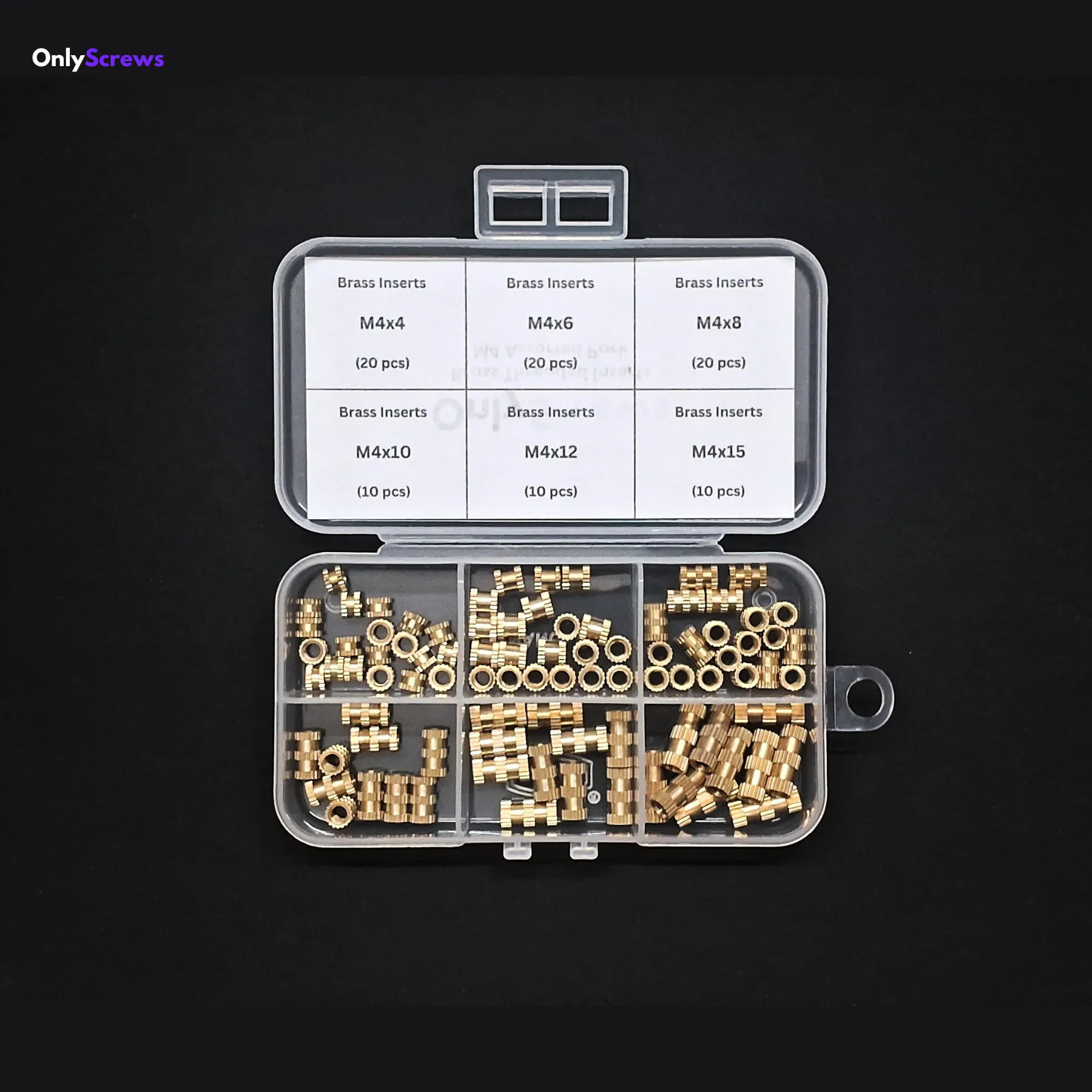 M4 Brass Inserts Assorted Pack