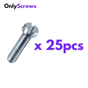M4 X 10mm Slotted CHHD SS 304 Screw (Dia. 4mm, Length 10mm)(Pack of 25)
