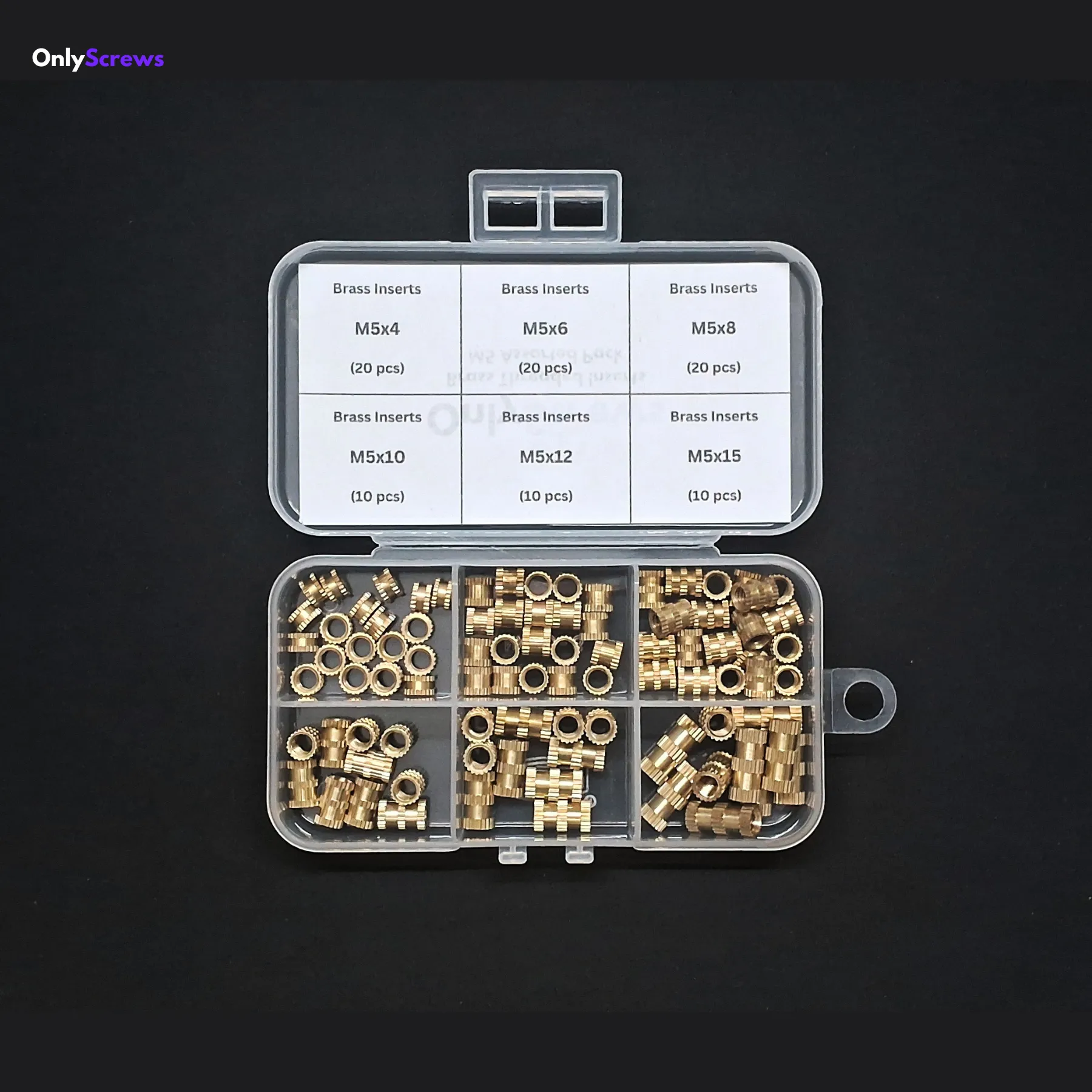 M5 Brass Inserts Assorted Pack